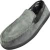 NORTY - Mens Faux Suede Moccasin Stitching, Grey, Black 40022-Large view 1
