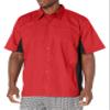 Chef Code Men's Cook Shirt, Red/Black, Medium (CC128) view 1
