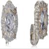 Anne Klein Classics Silvertone Pave Cubic Zirconia Button Clip On Earrings view 1
