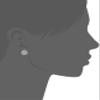 Anne Klein Classics Silvertone Pave Cubic Zirconia Button Clip On Earrings view 3