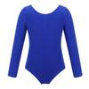 Freebily Girls Classic Long Sleeve Gymnastic Leotard Athletic Shirt Ballet Dance Top Bodysuit Front Lined Cotton T-shirt Outfit Dark Blue 10 Years view 2