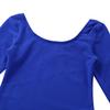 Freebily Girls Classic Long Sleeve Gymnastic Leotard Athletic Shirt Ballet Dance Top Bodysuit Front Lined Cotton T-shirt Outfit Dark Blue 8 Years view 4