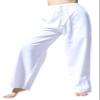 RaanPahMuang Brand Plain Thicker 100% Muang Cotton Unisex Casual Pants, Medium, White view 1