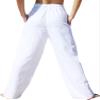 RaanPahMuang Brand Plain Thicker 100% Muang Cotton Unisex Casual Pants, Medium, White view 2