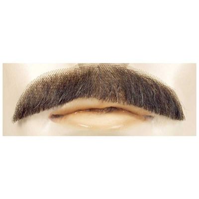 Morris Costumes LW431DBNGY M2 Synthetic Mustache44; No.51 Dark Brown with Grey
