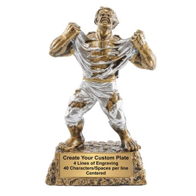 Decade Awards Large Monster Victory Trophy - Custom Engraved Beast Mode Award for Sports, Academic, Business or Corporate Events - Top Performer or Winner Prize - Customize Now (9.5 Inch)
