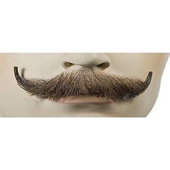 Morris Costumes LW411OB English Human Hair Mustache44; Off Black