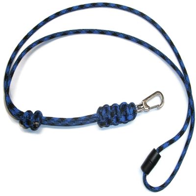 RedVex Paracord Cobra Neck Lanyard with Safety Break-Away and Adjuster - Metal Clip - Choose your color and size-Black and Blue-20
