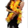 Fukang Feather Turkey Chandelle Feather Boa 74 '' Long(yellow/orange tips) view 1