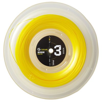 GOSEN G-Tour 3, 17L Yellow 722' Good Feeling at Impact, Polyester Tennis String