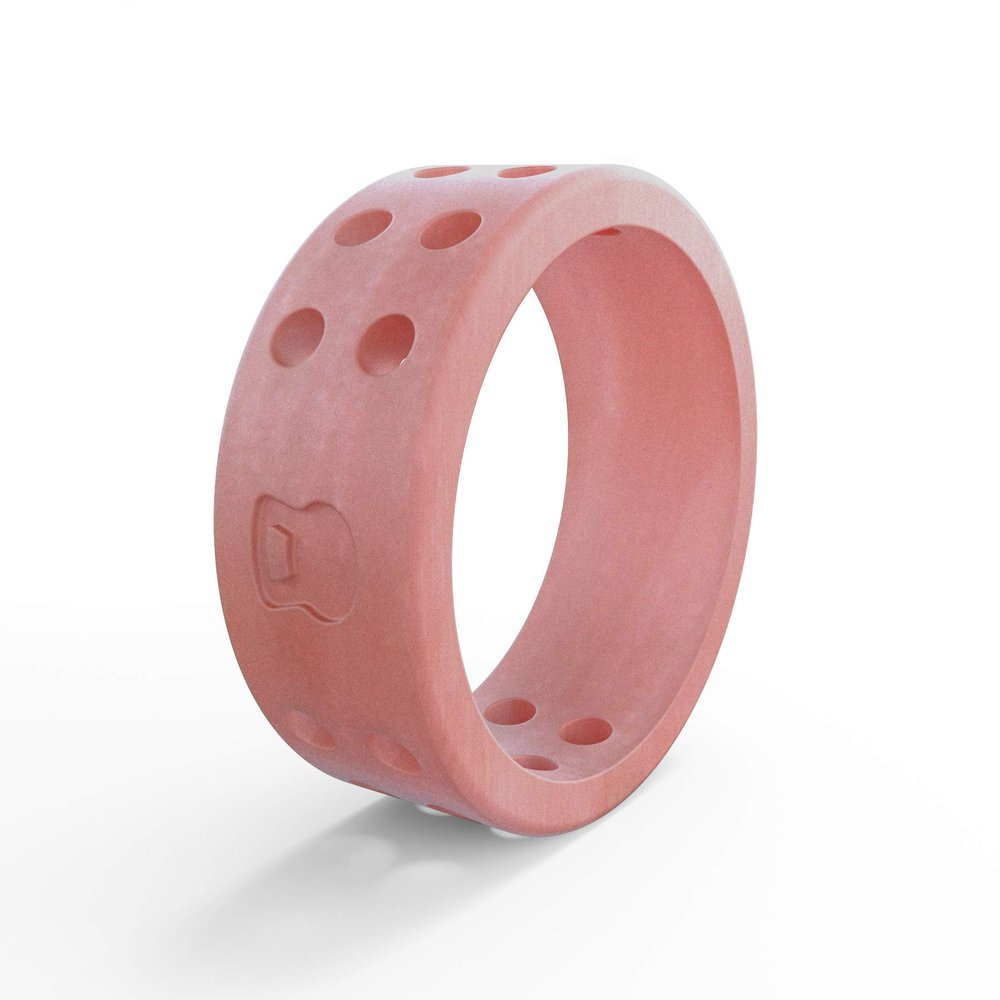 Women's Misty Rose Perforated Silicone Ring Size 06
