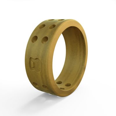 Women's Gold Perforated Silicone Ring Size 08