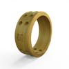 Women's Gold Perforated Silicone Ring Size 08 view 1