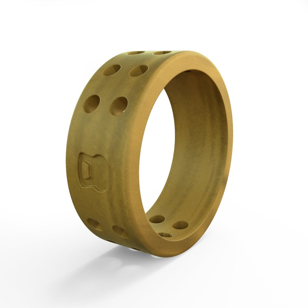 Women's Gold Perforated Silicone Ring Size 05