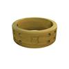 Women's Gold Perforated Silicone Ring Size 05 view 2