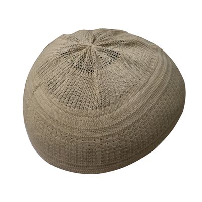 TheKufi Cotton Stretch-Knit Topi Kufi Skull Cap Comfortable Fit Beanie (L, Light Olive Green)
