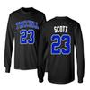Basketball Movie #23 Nathan Scott One Tree Hill Ravens Jersey Style Men's Long Sleeve T Shirt (Black,2XL) view 1