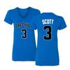 KINGS SPORTS Ravens Basketball Movie #3 Lucas Scott One Tree Hill Jersey Style Women's V-Neck T Shirt (Royal,2XL) view 1