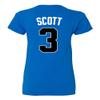 KINGS SPORTS Ravens Basketball Movie #3 Lucas Scott One Tree Hill Jersey Style Women's V-Neck T Shirt (Royal,2XL) view 3