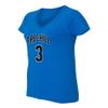 KINGS SPORTS Ravens Basketball Movie #3 Lucas Scott One Tree Hill Jersey Style Women's V-Neck T Shirt (Royal,2XL) view 4