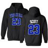KINGS SPORTS Ravens Basketball Movie #23 Nathan Scott One Tree Hill Jersey Style Men's Hoodie Sweatshirt (Black,3XL) view 1