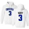 KINGS SPORTS Ravens Basketball Movie #3 Lucas Scott One Tree Hill Jersey Style Men's Hoodie Sweatshirt (White,3XL) view 1