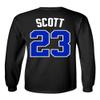 Basketball Movie #23 Nathan Scott One Tree Hill Ravens Jersey Style Men's Long Sleeve T Shirt (Black,S) view 3