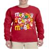 ALLNTRENDS Men's Long Sleeve Merry Christmas Party Fireworks Ugly Shirt (S, Red) view 1