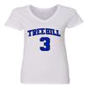 KINGS SPORTS Ravens Basketball Movie #3 Lucas Scott One Tree Hill Jersey Style Women's V-Neck T Shirt (White,2XL) view 2