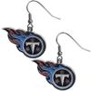 NFL Siskiyou Sports Womens Tennessee Titans Dangle Earrings and Charm Bangle Bracelet Set One Size Team Color view 2