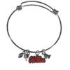NCAA Siskiyou Sports Womens Mississippi Ole Miss Rebels Dangle Earrings and Charm Bangle Bracelet Set One Size Team Color view 3