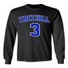 KINGS SPORTS Ravens Basketball Movie #3 Lucas Scott One Tree Hill Jersey Style Youth Boys Girls Long Sleeve T Shirt (Black,YL) view 2
