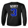 KINGS SPORTS Ravens Basketball Movie #3 Lucas Scott One Tree Hill Jersey Style Youth Boys Girls Long Sleeve T Shirt (Black,YL) view 3