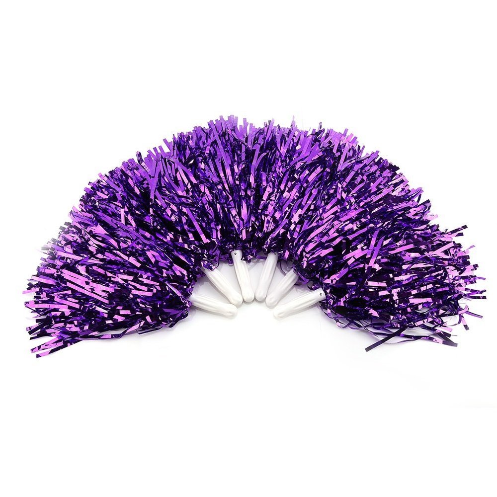 6Pcs Cheerleading Pom Poms Cheerleader Sports Party Dance Accessory Hand Flowers Pompoms -13 Colors to Choose