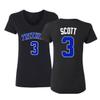 KINGS SPORTS Ravens Basketball Movie #3 Lucas Scott One Tree Hill Jersey Style Women's V-Neck T Shirt (Black,XL) view 1