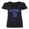 KINGS SPORTS Ravens Basketball Movie #3 Lucas Scott One Tree Hill Jersey Style Women's V-Neck T Shirt (Black,XL) view 2