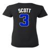 KINGS SPORTS Ravens Basketball Movie #3 Lucas Scott One Tree Hill Jersey Style Women's V-Neck T Shirt (Black,XL) view 3