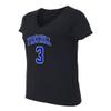 KINGS SPORTS Ravens Basketball Movie #3 Lucas Scott One Tree Hill Jersey Style Women's V-Neck T Shirt (Black,XL) view 4