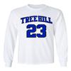 KINGS SPORTS Ravens Basketball Movie #23 Nathan Scott One Tree Hill Jersey Style Youth Boys Girls Long Sleeve T Shirt (White,YL) view 2