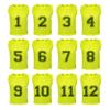 Athllete Boys Scrimmage Vest - Numbered Soccer Pinnies, 12 Pack, Neon Yellow, Medium view 1