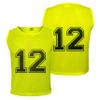 Athllete Boys Scrimmage Vest - Numbered Soccer Pinnies, 12 Pack, Neon Yellow, Medium view 2