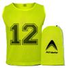 Athllete Boys Scrimmage Practice Vest - 12 Numbered Pinnies Neon Yellow Large view 3