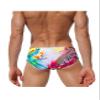 Letuwj Mens Low Rise Swim Shorts Triangle Colorful Scenery Black+Camouflage Large view 2