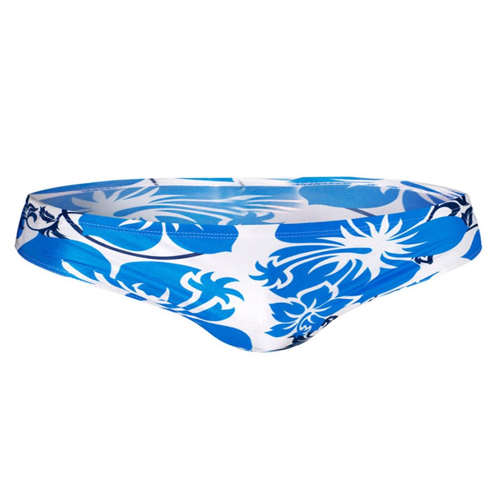 Letuwj Mens Low Rise Swim Shorts Triangle Colorful Scenery Blue+White Medium