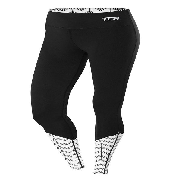 TCA Women's Impulse Printed Running Tight - Black/White S