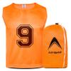 Athllete Youth Scrimmage Vest - Numbered 12 Pack Soccer Pinnies, Flame Orange, Medium view 3
