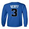KINGS SPORTS Ravens Basketball Movie #3 Lucas Scott One Tree Hill Jersey Style Youth Boys Girls Long Sleeve T Shirt (Royal,YM) view 3