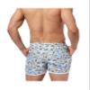 Letuwj Mens Quick-Drying Swimwear Printed Tropical Style Beach Shorts Light Blue+Red Large view 2