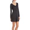 A. Byer Fuzzy Lace-Up Back Swing Dress Black Monoto Medium view 3