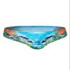 Letuwj Mens Low Rise Swim Shorts Triangle Colorful Scenery Sky Blue+Sea Medium view 1